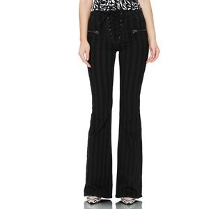 AFRM High Rise  Lace Stretch Denim Flare Pant 27